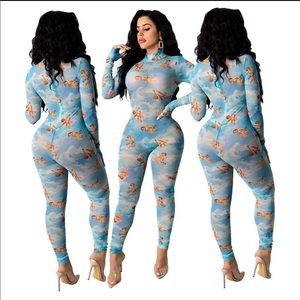 Angel Print Jumpsuit